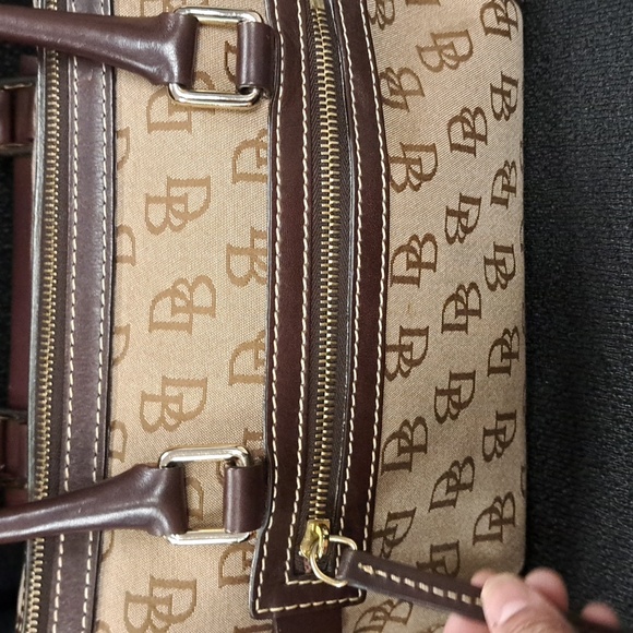 Dooney & Bourke Signature Canvas and Leather Satchel Bag Pre-loved🤎 Clean - Picture 12 of 16